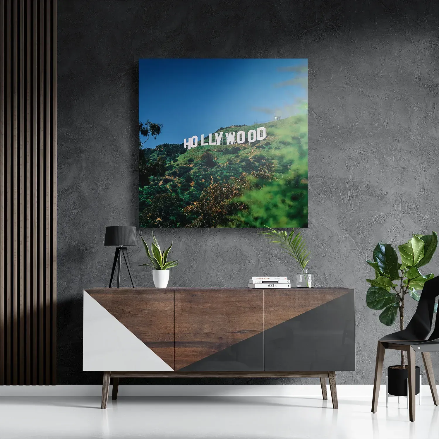 Schilderij Hollywood Letters Vierkant Template D Vierkant Steden 40 3