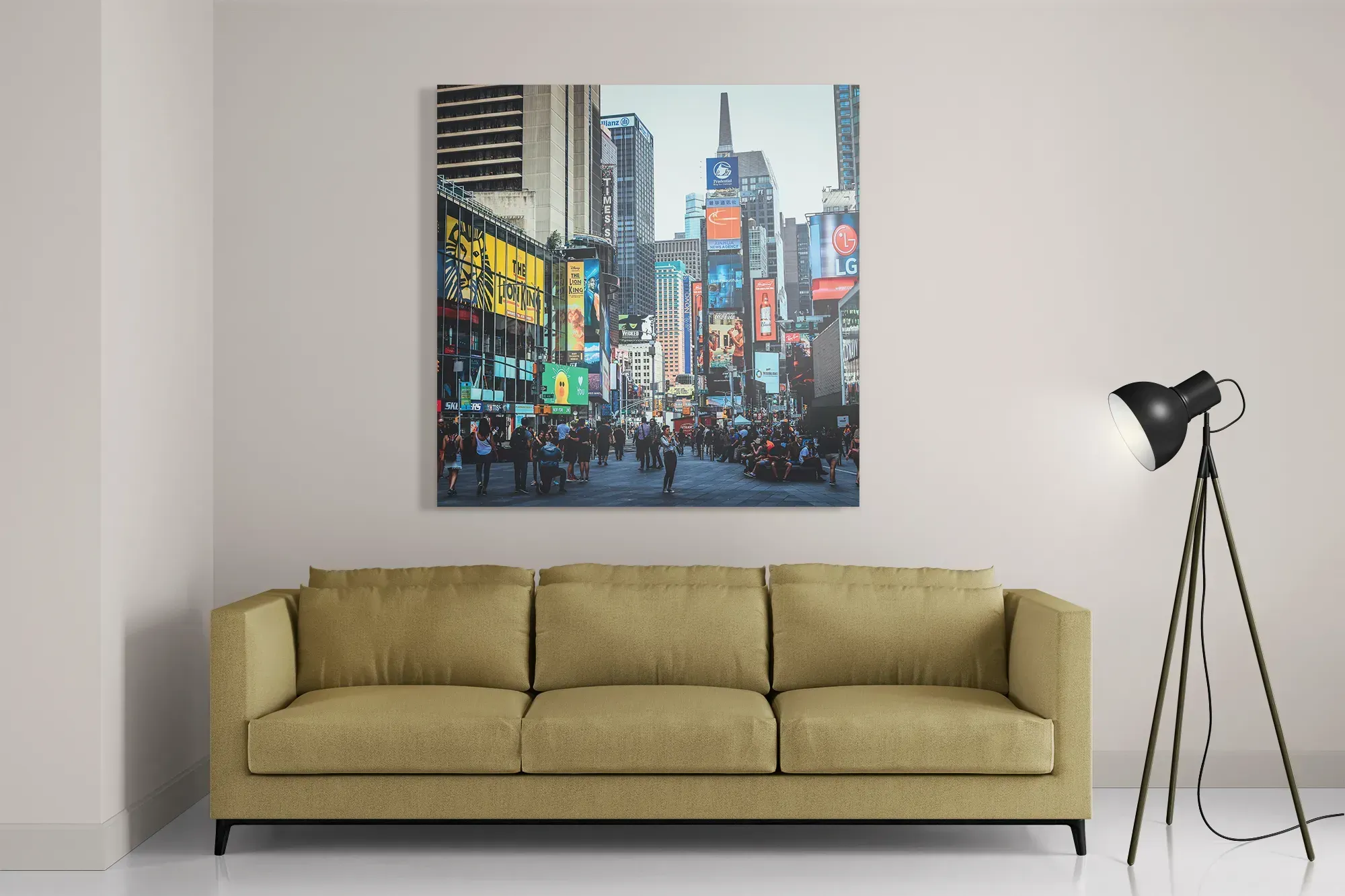 Schilderij Times Square New York Vierkant Template D Vierkant Steden 51 2