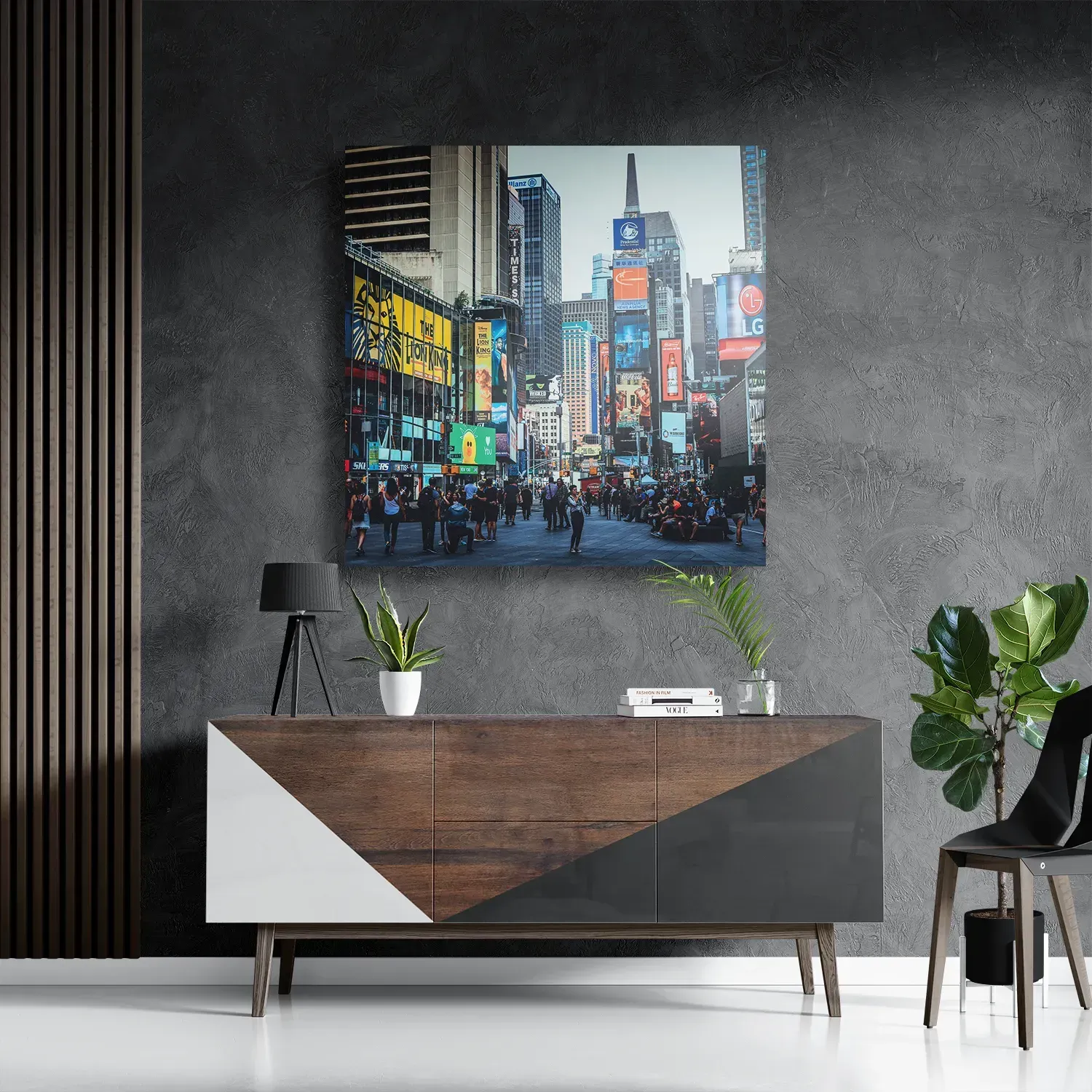 Schilderij Times Square New York Vierkant Template D Vierkant Steden 51 3