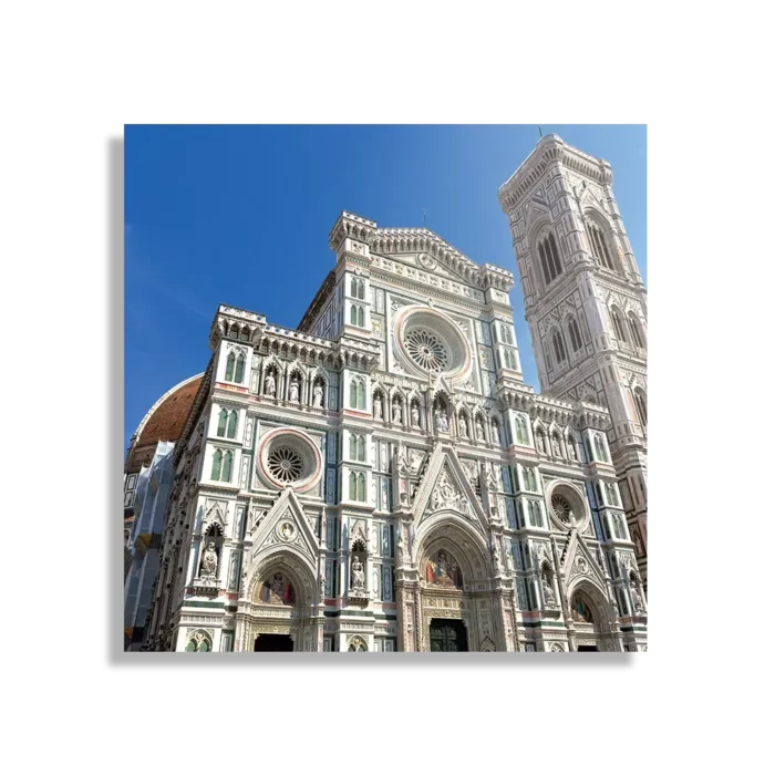 Schilderij De Kathedraal Van Florence Duomo Vooraanzicht Vierkant Template D Vierkant Steden 62 1