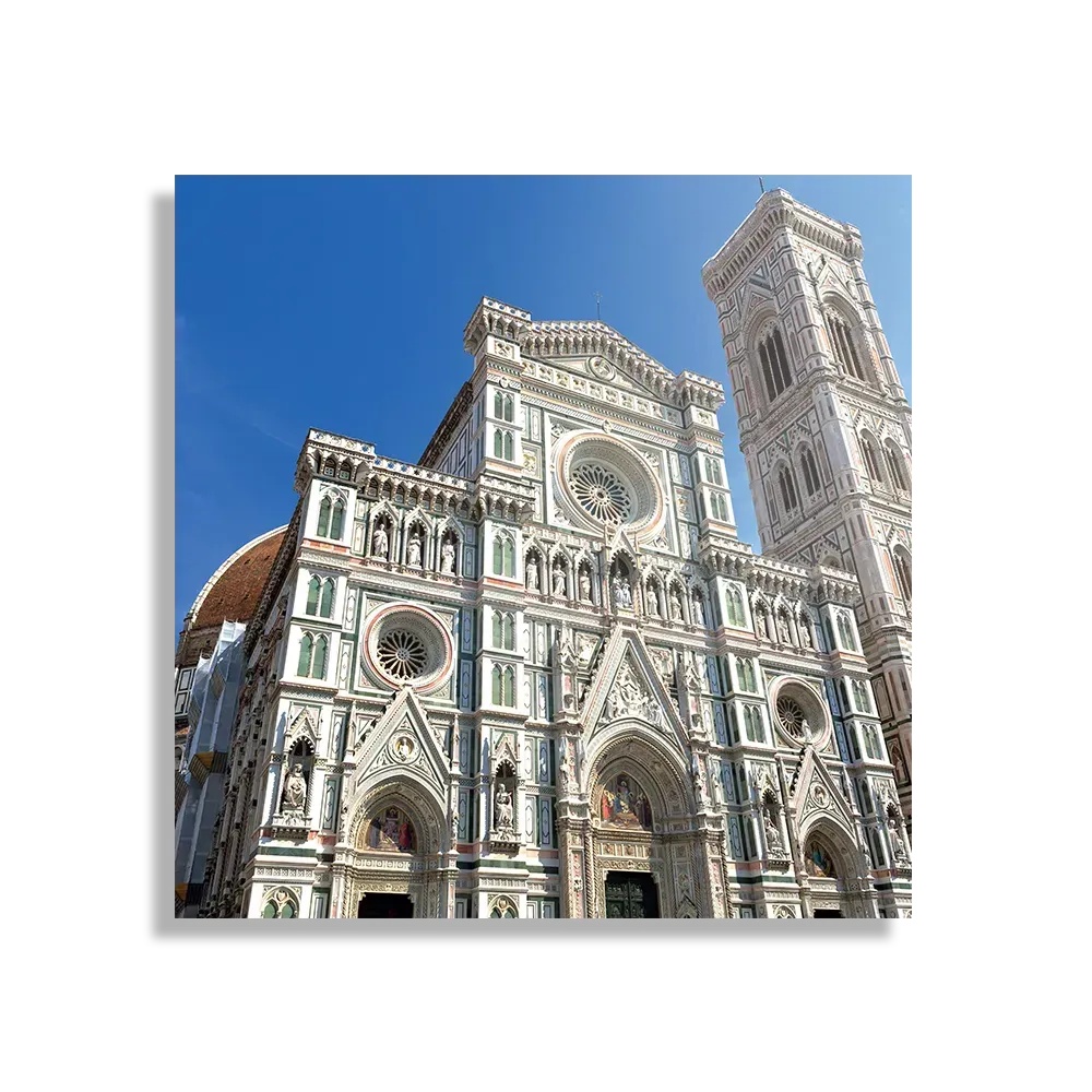 Schilderij De Kathedraal Van Florence Duomo Vooraanzicht Vierkant Template D Vierkant Steden 62 1