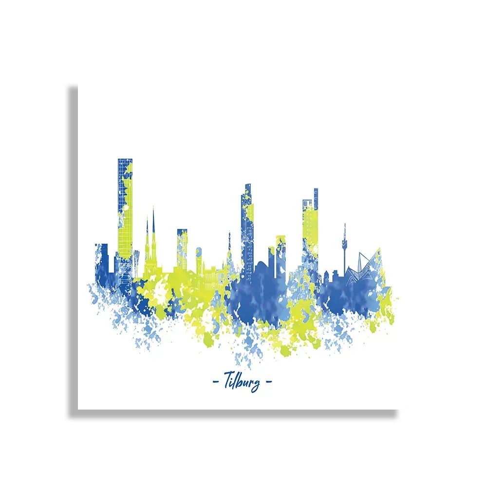 Template_D_Vierkant_Steden_97-1 Schilderij Skyline Tilburg Watercolor Paint Vierkant Template D Vierkant Steden 97 1