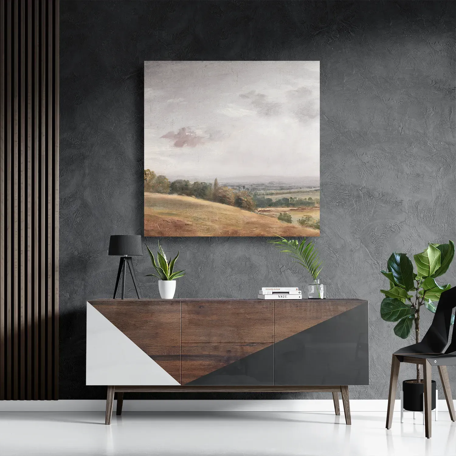 Schilderij Het Landschap van Vroeger 02 Vierkant Template D Vierkant Vintage 20 3