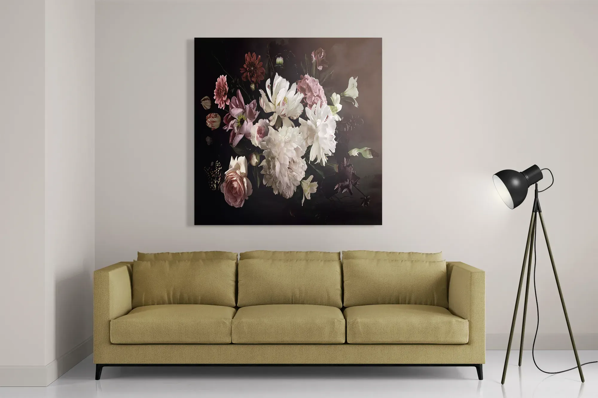 Schilderij Modern Stil Leven Bloemen 02 Vierkant Template D Vierkant Vintage 23 2