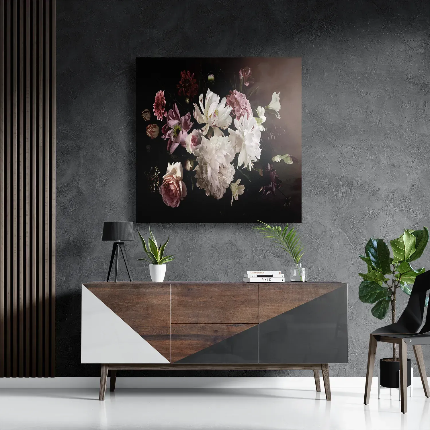 Schilderij Modern Stil Leven Bloemen 02 Vierkant Template D Vierkant Vintage 23 3